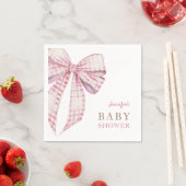 Pink Bow Baby Shower Girl Serviette (Beispiel)