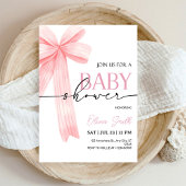 Pink Bow Baby Shower Invitation Einladung
