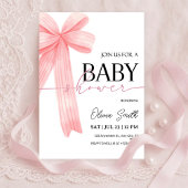 Pink Bow Baby Shower Invitation Einladung