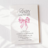 Pink Bow Baby Shower Invitation Einladung