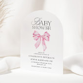 Pink Bow Baby Shower Invitation Einladung