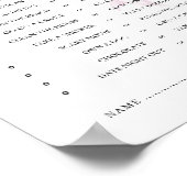 Pink Bow Baby Shower kennt Mommy Best Game Poster (Ecke)