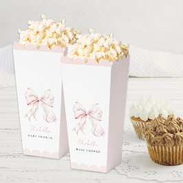 Pink Bow Baby Shower Popcorn Gefallen Box Geschenkschachtel