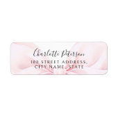 Pink Bow Baby Shower Return Address Label (Vorne)