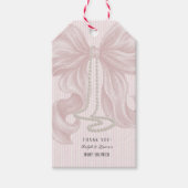 Pink Bow Baby Shower Thank You Geschenkanhänger (Vorderseite)