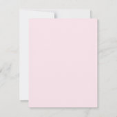 Pink Bow Baby Shower Thank You Note Card Mitteilungskarte (Rückseite)