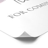 Pink Bow Baby Shower Thank You Sign Poster (Ecke)