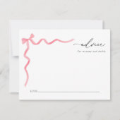 Pink Bow Babyberatung für Mama und Daddy Card Einladung (Vorderseite)