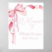 Pink Bow Babydusche, Babydusche, ein Mädchen, Poster (Vorne)