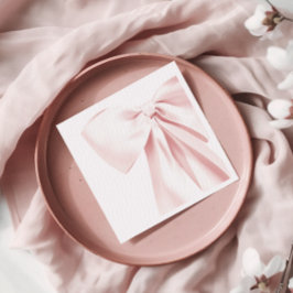 Pink Bow Babydusche Papier Napkins Serviette