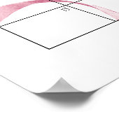 Pink Bow Babydusche Ratschlag Fälligkeitszeitplan Poster (Ecke)