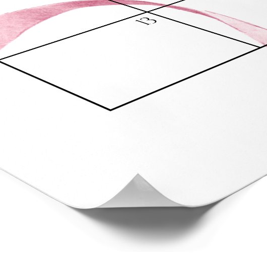 Pink Bow Babydusche Ratschlag Fälligkeitszeitplan Poster (Ecke)