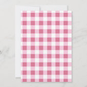 Pink Bow Backyard BabyQ Baby Shower Einladung (Rückseite)