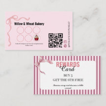 Pink Bow Bakery Belohnungskarte