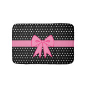 Pink Bow Bath Mat Rug Badematte (Vorderseite)