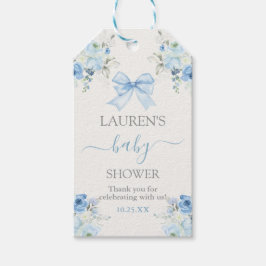 Pink Bow Bear Baby Showboy Geschenk-Tag Geschenkanhänger