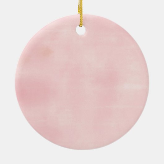 Pink Bow Bear Trees Baby’s First Christmas Keramik Ornament (Hinten)