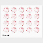 Pink Bow Berry First Strawberry Birthday Sticker (Blatt)