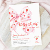 Pink Bow Berry Sweet Baby Dusche Einladung