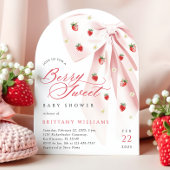 Pink Bow Berry Sweet Baby Shower Arch Einladung