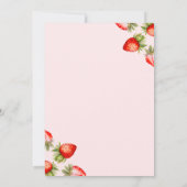 Pink Bow Berry Sweet Baby Shower Invitation Einladung (Rückseite)