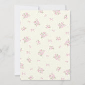 Pink Bow bindet die Knot Bridal Dusche ein und läd Einladung (Rückseite)