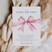 Pink Bow bindet die Knot Bridal Dusche ein und läd Einladung