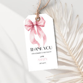 Pink Bow Birthday  Geschenkanhänger