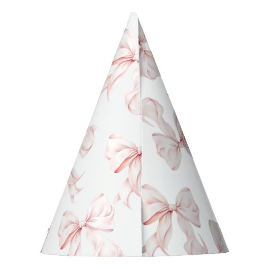 Pink Bow Birthday Hat Partyhütchen (Rückseite)