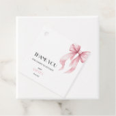 Pink Bow Birthday Invitation for Girls Geschenkanhänger (Beispiel)