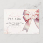 Pink Bow Blumenbücher für Baby Begleitkarte (Vorderseite)