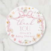 Pink Bow Blütenbaby in Bloom Baby Showroom Geschenkanhänger (Vorderseite)