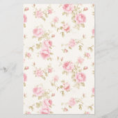 Pink Bow Blütendusche Bingo Flyer (Hinten)