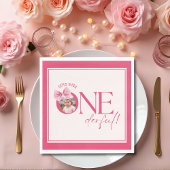 Pink Bow Blütenspass Einen Geburtstag Serviette