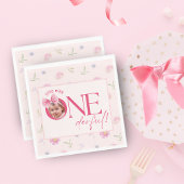 Pink Bow Blütenspass Einen Geburtstag Serviette