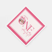 Pink Bow Blütenspass Einen Geburtstag Serviette (Ecke)