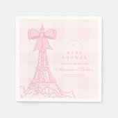 Pink Bow Bonjour Bebe Baby Dusche Serviette (Vorderseite)