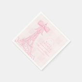 Pink Bow Bonjour Bebe Baby Dusche Serviette (Ecke)
