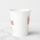 Pink Bow Bonjour Bébé Französisch Macarons Babydus Pappbecher (Rechts)