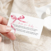 Pink Bow Book for Baby Enclosure Card Begleitkarte