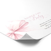 Pink Bow Books for Baby - Digital Download Card Poster (Ecke)