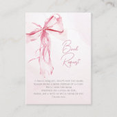 Pink Bow Books for Baby Girl Baby Shooter Begleitkarte (Vorderseite)