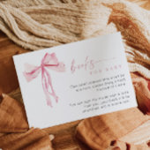 Pink Bow Books for Baby Insert Card Blush Girl