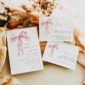 Pink Bow Books for Baby Insert Card Blush Girl