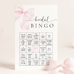 Pink Bow Brautparty Bingo Game Briefpapier