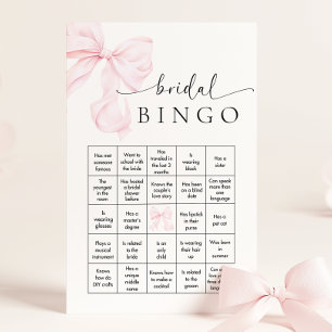 Pink Bow Brautparty Bingo Game Briefpapier