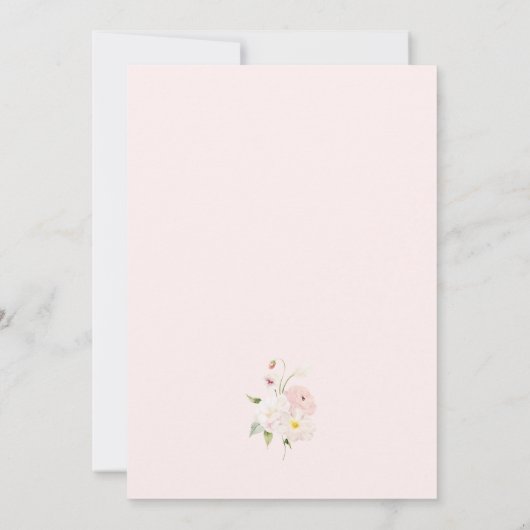 Pink Bow Brautparty Einladung (Rückseite)