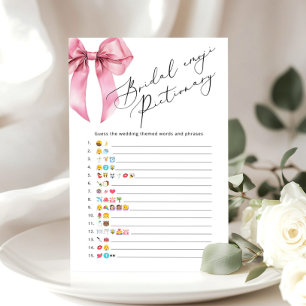 Pink Bow Brautparty Emoji Pickgame