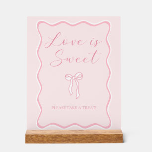 Pink Bow Brautparty Liebe ist Sweet Fevor Acrylschild