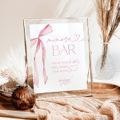 Pink Bow Brautparty Mimosa Bar Sign, Bubbly Bar Poster